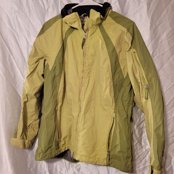 SPYDER Women's Ski Jacket Reflective Yellow Size 12 - Picture 1 of 9